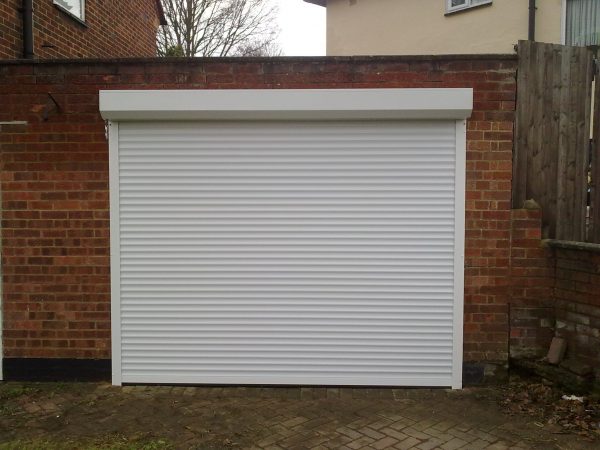 white roller garage door