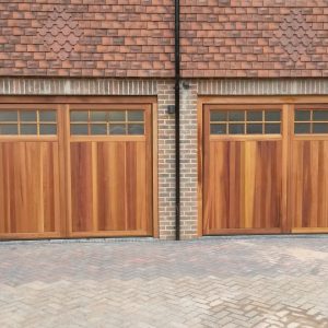 Double wooden garage doors 2 - JB Garage Doors