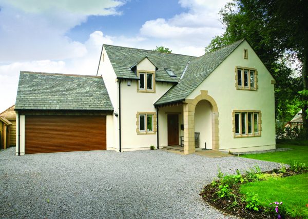 Single wooden SWS UK garage door - JB Garage Doors