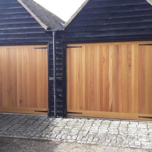 Double wooden garage doors 3 - JB Garage Doors