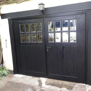 Single grey side hinged garage door 3 - JB Garage Doors