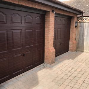 Double black Garador garage door - JB Garage Doors