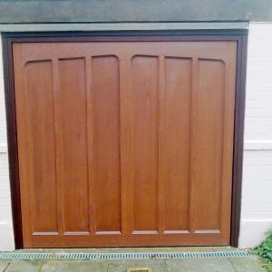 Single wooden Wessex garage door - JB Garage Doors