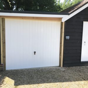 Single white up & over garage door 3 - JB Garage Doors