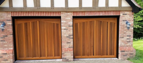 Double wooden garage door services 3 - JB Garage Doors