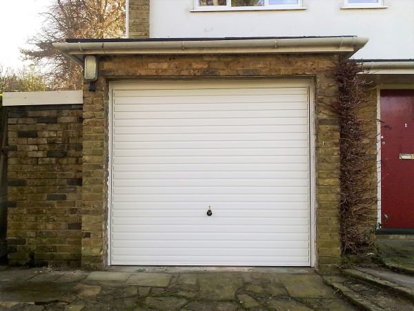 white up and over garage door