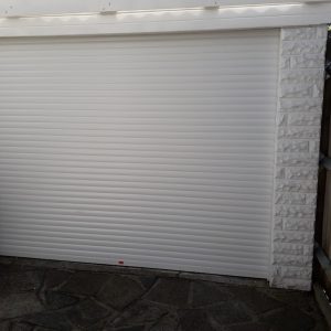 single white roller garage door