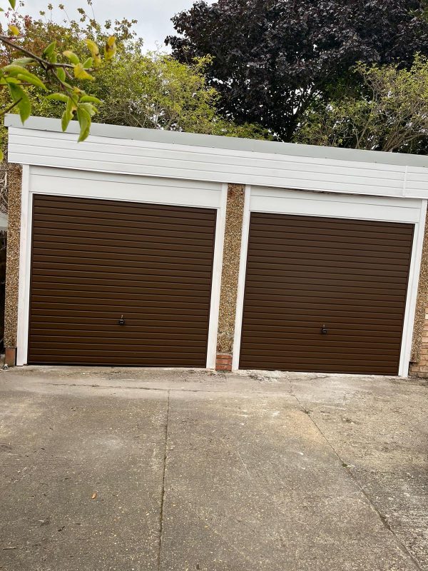 double steel up and over garage doors