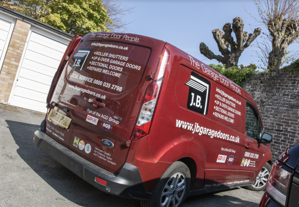 JB Garage Doors company van