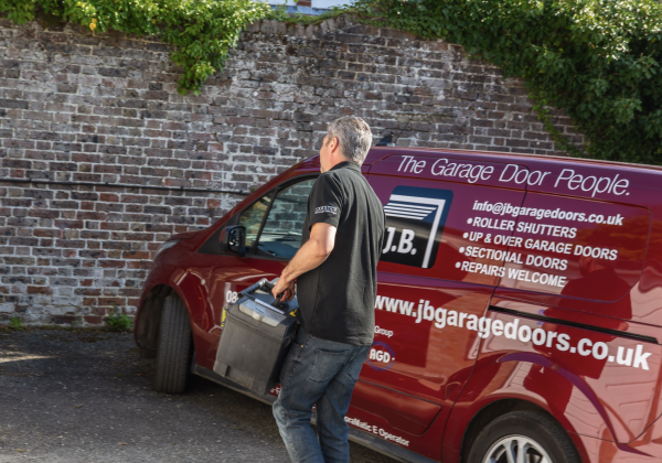 JB Garage Doors company van