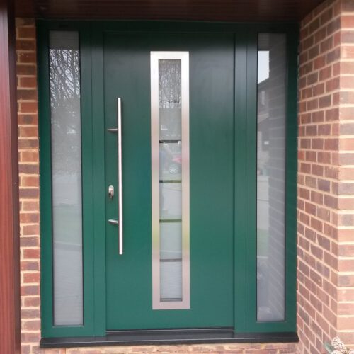 green composite front door