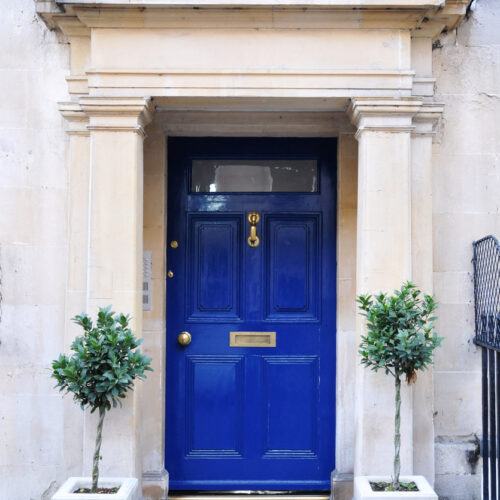blue composite front door