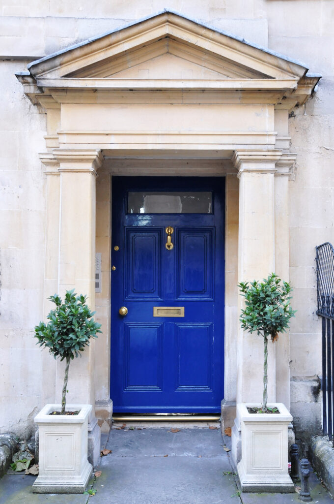 blue composite front door