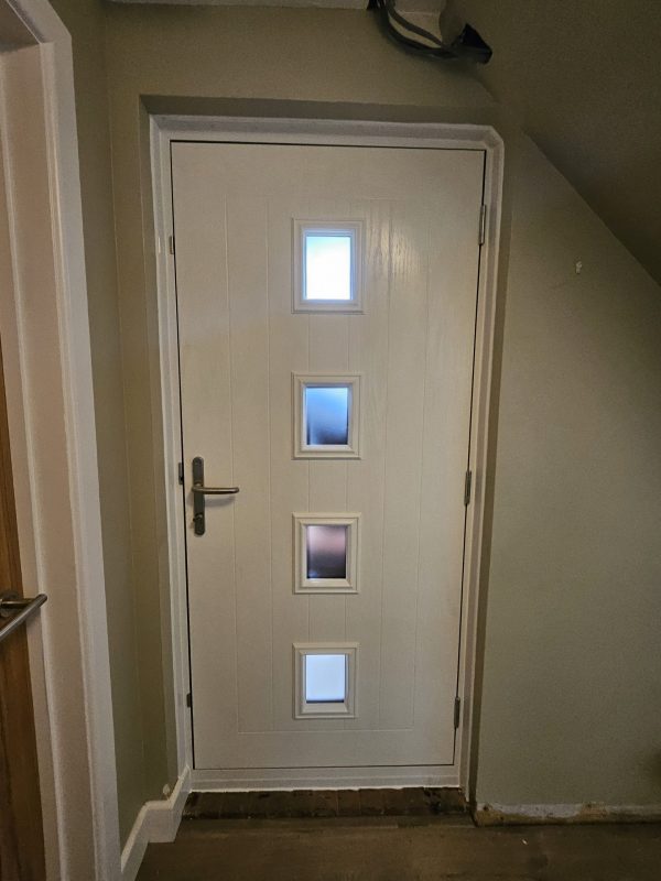 Internal composite front door.