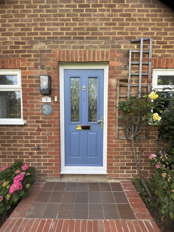 blue composite front door