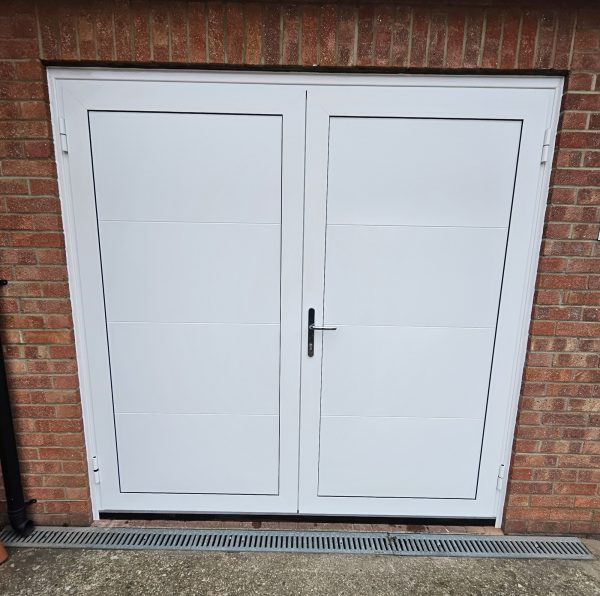 After installing new replacement garage door.