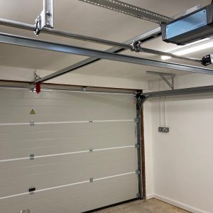 inside garage with electric garage door