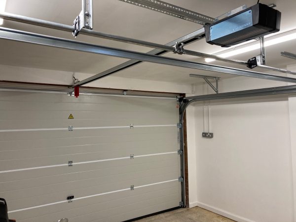 inside garage with electric garage door