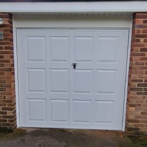 Fort door dorridge steel side hinge garage door.