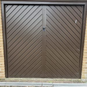 Before new garage door installation.