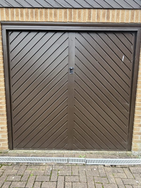 Before new garage door installation.