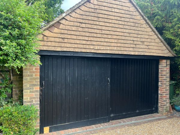 Before replacing garage door with Hormann doors.